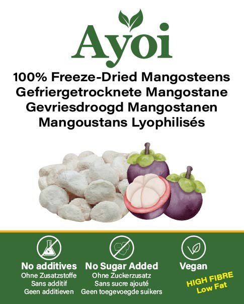 Freeze-Dried Mangosteen 15g – 100% Fruit Snack Exotic Fruits | Ayoi