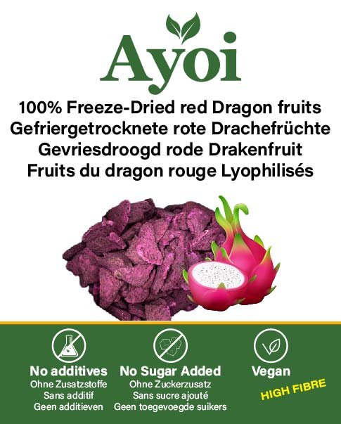 Freeze-Dried Red Dragon Fruit (Pitaya) 15g – 100% Fruit Snack | Ayoi