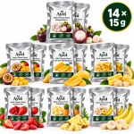 Ayoi Seven-Flavour Discovery Set – 14 × 15 g Freeze-Dried Fruit Snacks, 100% Fruit, No Added Sugar, No Additives